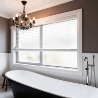 Fenêtres coulissantes modernes en aluminium sur mesure pour salle de bain, double vitrage avec stores intégrés, système de persiennes en verre pour la construction de maisons