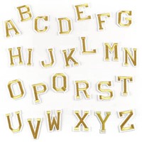 Patch brodé 3D coloré en lettres de l'alphabet A-Z, thermocollant, pour la décoration de sweat-shirts, vestes et sacs