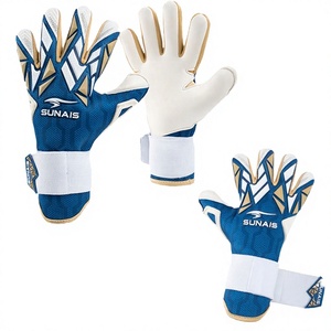 Gants de gardien de but de football personnalisés, professionnels, pour entraînement et matchs, avec paume en latex pour une meilleure adhérence, protection des doigts, poignet réglable. - Product Image 4