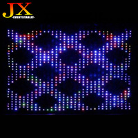 İç Mekan RGB LED Video Perde Twinkie Işık Siyah Kadife Dökümlü Kumaş Fon Perdesi Sahne Arka Planı DMX Parti için Özelleştirin