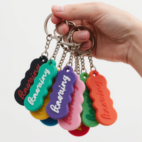 Fábrica de promoción de negocios de logotipo personalizado llaveros 2d 3D PVC llaveros personalizado llavero de goma suave llavero personalizado