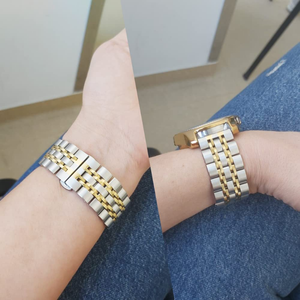 Bracelet intelligent à sept rangées de 20 mm, 22 mm, 14 couleurs, bracelet en acier inoxydable de luxe pour montres Samsung, <span class=keywords><strong>HUAWEI</strong></span>, Amazfit, Garmin - Product Image 5
