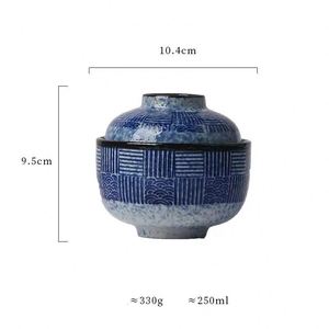 Olla de Cerámica Estilo Japonés con Tapa, Tazón para Cocinar Huevos y Postres al Vapor, Olla para Nido de Pájaro, Uso Doméstico y en Restaurantes - Product Image 1