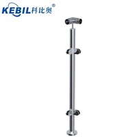 Kebil Garde-corps modernes en acier inoxydable et verre pour balcon et escalier, poteaux de garde-corps à colonne pour installation DIY