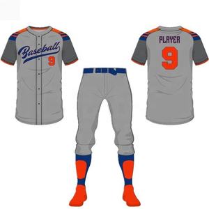 Conjuntos de uniformes de béisbol de tela de malla de poliéster personalizados de alta calidad uniformes de béisbol de impresión por sublimación al por mayor transpirables - Product Image 4