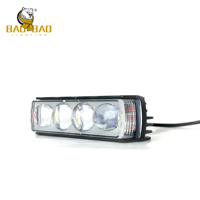 Haute Watts 4 lentilles en aluminium Mini système de conduite blanc jaune rouge Flash Led antibrouillard ampoule de phare pour vélo moto