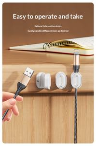 Clip magnétique pour câble, support de cordon réglable, gestion des câbles sous le <span class=keywords><strong>bureau</strong></span>, organisateur de fils pour la maison et le <span class=keywords><strong>bureau</strong></span> - Product Image 6