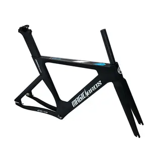 MAGICBROS CX-10 Carbon Fixie Road Bicycle Gear Bike Frame Set 700C 49cm / 51cm / 54cm / 57cm Carbon Fiber Fixie Frame