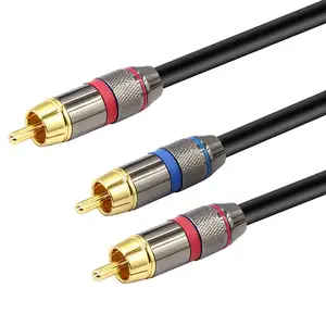 Manufacturer Custom Length 2 Rca Channel To 1 Rca Channel Male Splitter Cable Wire Car Accessories Audio Rca To Lotus Cable