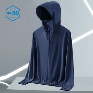 UPF50 여름 초박형 통기성 느슨한 코트-남성용 아이스 실크 태양 보호 의류 자외선 차단 야외 자외선 차단 - Product Image 3
