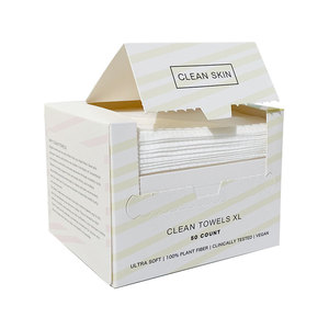 Asciugamano Viso <span class=keywords><strong>Monouso</strong></span> XL in Cotone Biodegradabile Ecologico Personalizzato 26x30cm per Cura della Pelle, Spa e Struccatura - Product Image 3