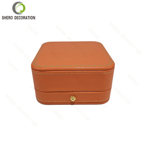 Custom Jewel Case Packaging Luxury With logo PU <b>Leather</b> Ring Boxes for Jewellery Necklace - Product Image 1