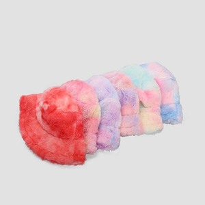 Fausse fourrure arc-en-ciel rose néon d'hiver chaud du fabricant pour femmes grande qualité Fury Fuzzy Furry Fishing Casual Ski Party - Product Image 3