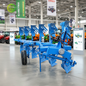 Charrue à trois points pour tracteur, machine agricole capable de tourner en sens inversé et de se soulever hydrauliquement pour le labour. - Product Image 2