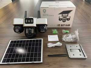 Caméra solaire V380pro à trois objectifs 9MP 4K Version nocturne Maison Carte SIM 4G <span class=keywords><strong>WiFi</strong></span> Extérieur Étanche Caméra PTZ - Product Image 5