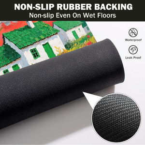 Ensemble <span class=keywords><strong>de</strong></span> <span class=keywords><strong>tapis</strong></span> <span class=keywords><strong>de</strong></span> bain en polyester 3 pièces personnalisable, fabriqué à la machine, antidérapant, imperméable, écologique, résistant aux rayures, avec <span class=keywords><strong>tapis</strong></span> <span class=keywords><strong>de</strong></span> toilette en forme <span class=keywords><strong>de</strong></span> U - Product Image 2