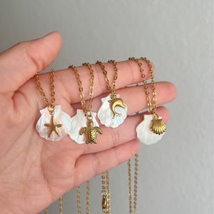 Summer Beach Vacation <strong>Jewelry</strong> Sea Star Dolphin Shell Charm <strong>Stainless</strong> <strong>Steel</strong> Necklace Collarbone Chain Simple Ocean <strong>Jewelry</strong> - Product Image 4