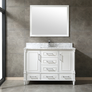 Mueble de Baño de Alta Gama de 48 Pulgadas con Lavabo de Cerámica y Características Resistentes al Agua - Product Image 6