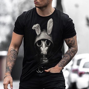 T-shirt Oversize da Uomo Senza Maniche in Cotone e Fibra di Bambù 100% 250G, Pesante, Lavato, Tinta Unita, Stampa Digitale, Taglie Forti - Product Image 6