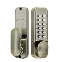 Serrure de porte extérieure populaire à bouton-poussoir en alliage de zinc, étanche, sans clé, avec déverrouillage par code de sécurité mécanique