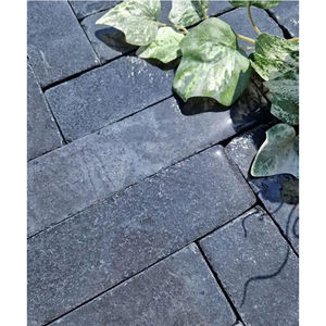 Dalles épaisses en pierre grise Blacklime de qualité supérieure, coupées à la main, motif aléatoire, résistantes à l'eau, durables, pour revêtement de sol traditionnel de villa - Product Image 2