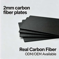 Plaques en fibre de carbone 2 mm, finition sergé 3K mate ou brillante, feuille de fibre de carbone 2 mm pour pièces découpées CNC, panneau en fibre véritable haute résistance
