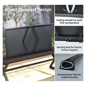 Écran de projection portable HD blanc mat simple de 50 pouces avec un angle de vue de 160 degrés pour cinéma maison, théâtre, films, extérieur, bureau - Product Image 3