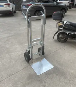 Opslag Vouwen Hand Truck Aluminium 2 In 1 Hand Winkelwagen 4 Wielen Platform Bagage Trolley FHT250