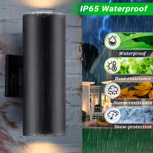 Appliques murales d'extérieur à capteur de crépuscule à l'aube certifiées ETL 5CCT Applique murale extérieure en aluminium moderne pour façade - Product Image 3