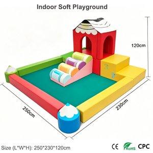 Aire de jeux intérieure, toboggan style crayon, jouets souples avec structure d'escalade et piscine à balles pour la <span class=keywords><strong>maternelle</strong></span>, la maison, la garderie, l'hôtel, le café-jeux, certifié CE - Product Image 5