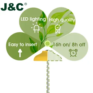 Led Umbrella Plant Grow ánh sáng Herb vườn Kit hẹn giờ tự động, DIY trang trí ánh sáng micro phát triển trong nhà 90 65 màu xanh lá cây 5 Wát nanolux LED
