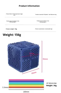 2025 Hot-Selling Sensory Activity Board Silicone Stress Relief Board DIY <b>Puzzle</b> Cube <b>3D</b> Toy Unisex - Product Image 3