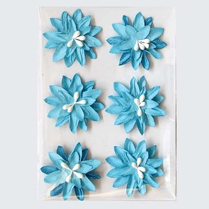 28814 6 pièces coloré bricolage artisanat <span class=keywords><strong>Mini</strong></span> papier fleur autocollants pour mariage maison murs décoration scrapbooking - Product Image 1