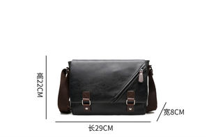 Sacs à main décontractés pour hommes en gros, OEM personnalisé, sac bandoulière, sac à bandoulière en cuir PU tendance, sac de messager pour documents professionnels - Product Image 3