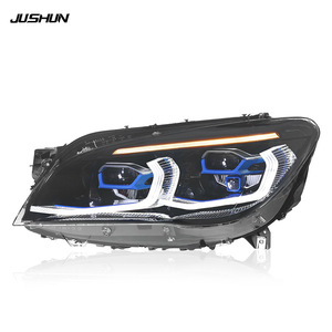 Kit de phares à LED Jushun pour BMW Série 7 F02 G12, double couleur DRL, lumière laser 2013-2015 - Product Image 1