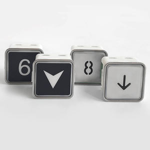 Bouton carré pour ascenseur <span class=keywords><strong>Otis</strong></span> XiJi, modèle PB-12, avec voyant rouge, pour voiture de sortie, accessoires - Product Image 2