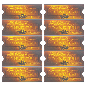 Collectible Craft Round Trip Christmas Train Commemorative Plastic Gold-Plated Lucky Ticket Card - Product Image 5