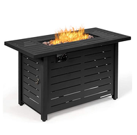 Table de foyer au gaz au charbon de bois pour intérieur extérieur personnalisé en gros avec/sans pare-vent en verre trempé ODM OEM