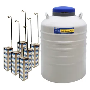 50L铝质液氮容器，带机架，用于实验室低温冷冻生物样品YDS-50精液杜瓦罐