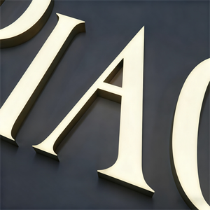 Tùy chỉnh 3D <span class=keywords><strong>LED</strong></span> chữ kênh Trắng Acrylic phía trước với chải vàng bên chiếu sáng dấu hiệu cho cửa hàng quảng cáo chiếu sáng - Product Image 2