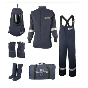 Arc Flash Suit Protection Clothing Kit 43cal/cm2 4-HRC ASTM F1959 ASTM F2621 IEC61482