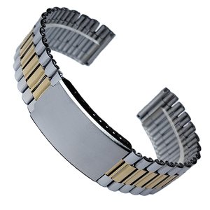 <span class=keywords><strong>Bracelet</strong></span> de <span class=keywords><strong>montre</strong></span> en acier inoxydable plié à 3 maillons, 18 mm, 20 mm, 22 mm - Product Image 1