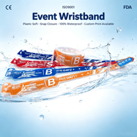 Gelang Tangan PVC Kustom Anti Air untuk Pesta, Tiket Masuk Festival, Acara, dan Konser