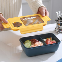 Vente en gros de boîtes à lunch japonaises en plastique PP sans BPA, écologiques, à 3 compartiments, portables, compatibles avec le micro-ondes, boîte bento