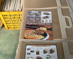 Nouvelle pelle à pizza coulissante en bois Pala Pizza Scorrevole pour usage domestique avec plateau - Product Image 4
