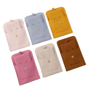 Petit sac en velours suédé avec cordon de serrage, pochette cadeau, sacs personnalisés pour perruque, collier, emballage de bijoux en velours - Product Image 1