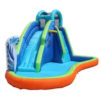 QiaoQiao wholesale price inflatable water slide pool waterslide combo commercial inflatable water slide playground with pool