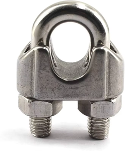 Buy Stainless Steel Wire Rope <b>Clamp</b> Heavy Duty Cable Fastener Wire Rope <b>Clip</b> for Lifting Rigging Material Handling - Product Image 2