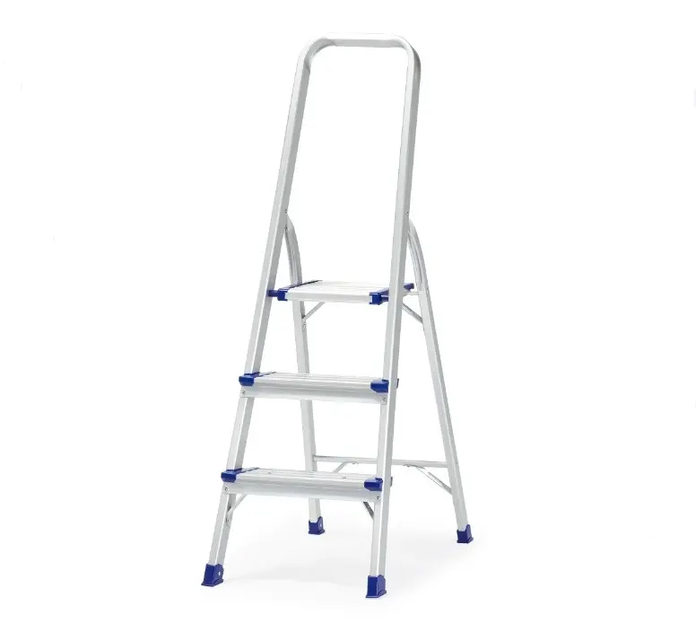 MOQ 20 PCS Folding 3 Bước Thang Nhôm, Hộ Gia Đình Có Thể Gập Lại Ladder Với Lan Can