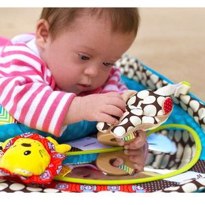 Tapis d'éveil en coton Jollybaby pour bébé, tapis d'activités pour nourrissons, <span class=keywords><strong>jouet</strong></span> de développement pour ramper, tapis de jeu avec miroir pour le temps sur le ventre, tapis d'éveil pour bébé - Product Image 2